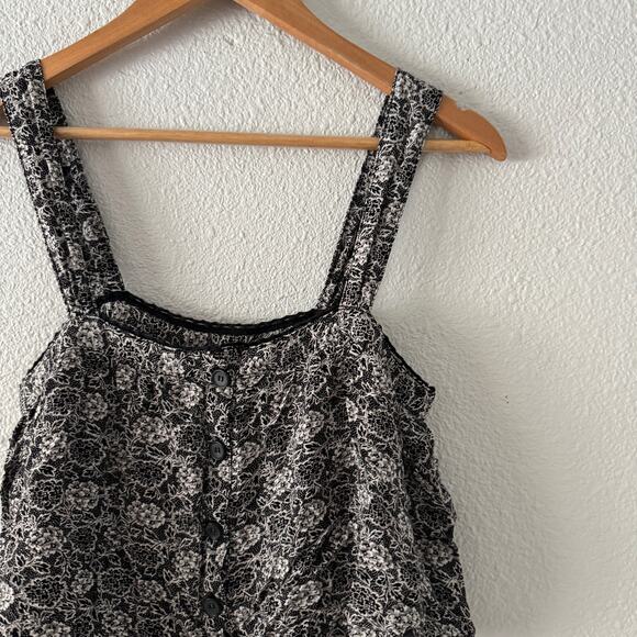 Free People Floral Top Boho Hipster Hippie Bohemian Indie Dark Flower Festival - Picture 3 of 6